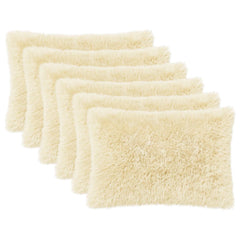 vidaXL Cushion Cover 6 pcs HEERLEN Cream 50 x 80 cm PV Fleece 2