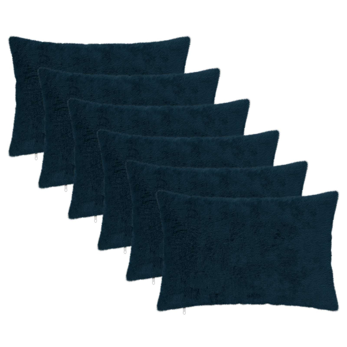 vidaXL Cushion Cover 6 pcs HEERLEN Navy Blue 50 x 80 cm 2