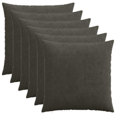 vidaXL Cushion Cover 6 pcs HEERLEN Anthracite 55 x 55 cm Corduroy 1