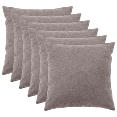 vidaXL Cushion Cover 6 pcs HEERLEN Light Grey 55 x 55 cm Bouclé 1