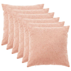 vidaXL Cushion Cover 6 pcs HEERLEN Pink 55 x 55 cm Bouclé 1