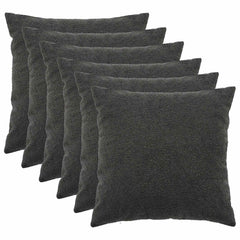 vidaXL Cushion Cover 6 pcs HEERLEN Dark Grey 55 x 55 cm Bouclé 1