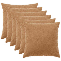 vidaXL Cushion Cover 6 pcs HEERLEN Beige 55 x 55 cm Bouclé 1