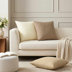 vidaXL Cushion with Pillow HEERLEN 2 pcs Taupe Polyester 3
