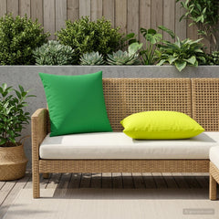 vidaXL Cushion with Pillow HEERLEN 2 pcs Green Polyester 1