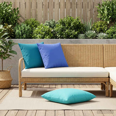 vidaXL Throw Pillow 2 pcs HEERLEN Light Blue 60 x 60 cm Polyester 3