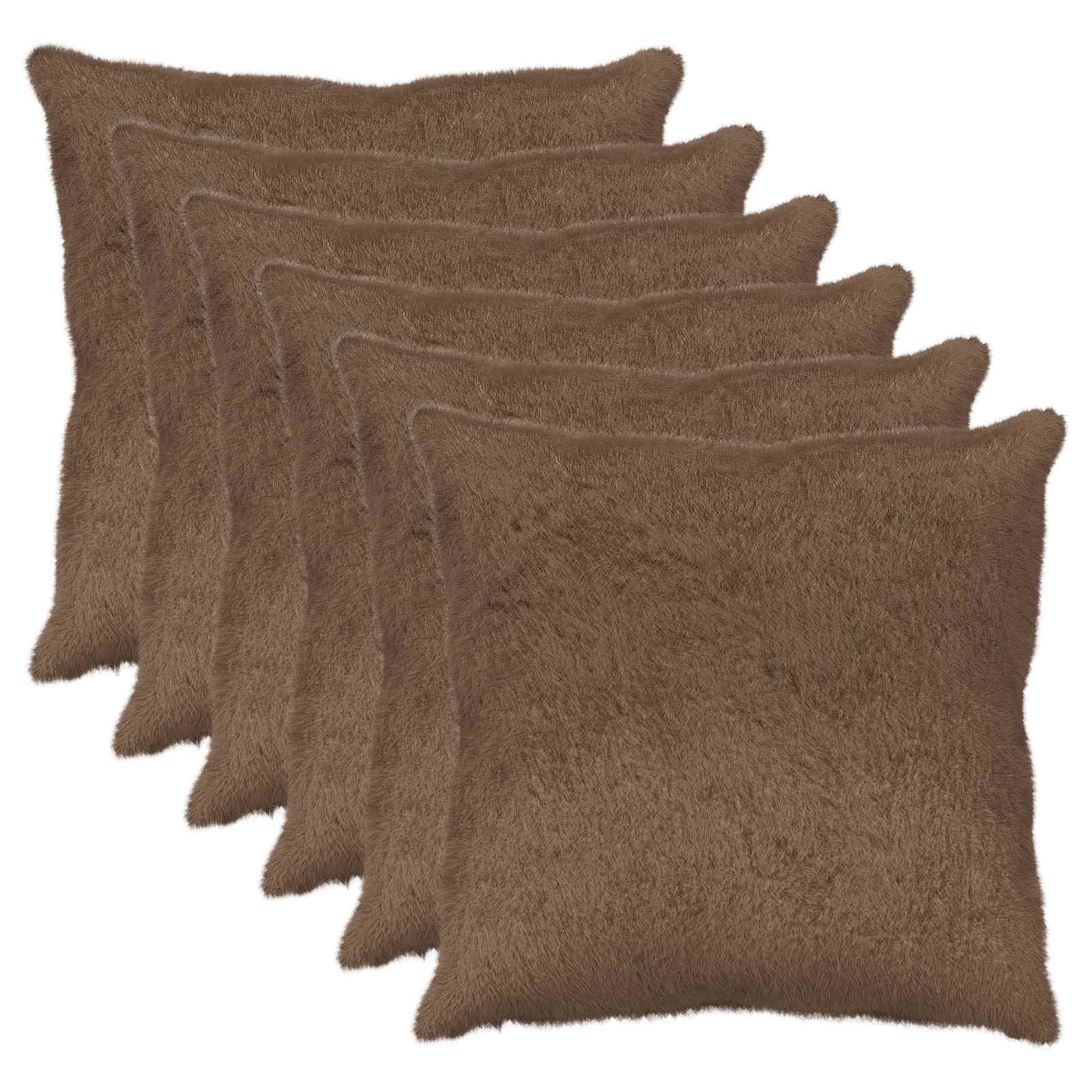 vidaXL Cushion Cover 6 pcs HEERLEN Light Brown 55 x 55 cm 2