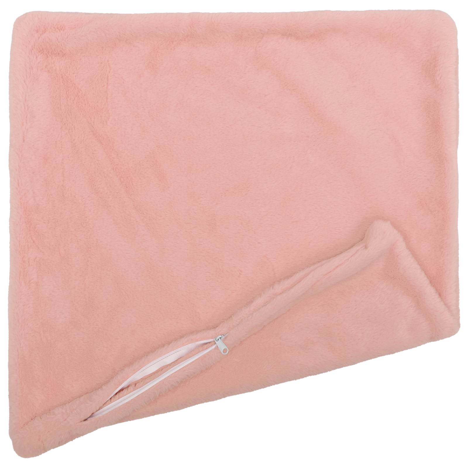vidaXL Cushion Cover 6 pcs HEERLEN Pink 55 x 55 cm Faux Rabbit Fur 4