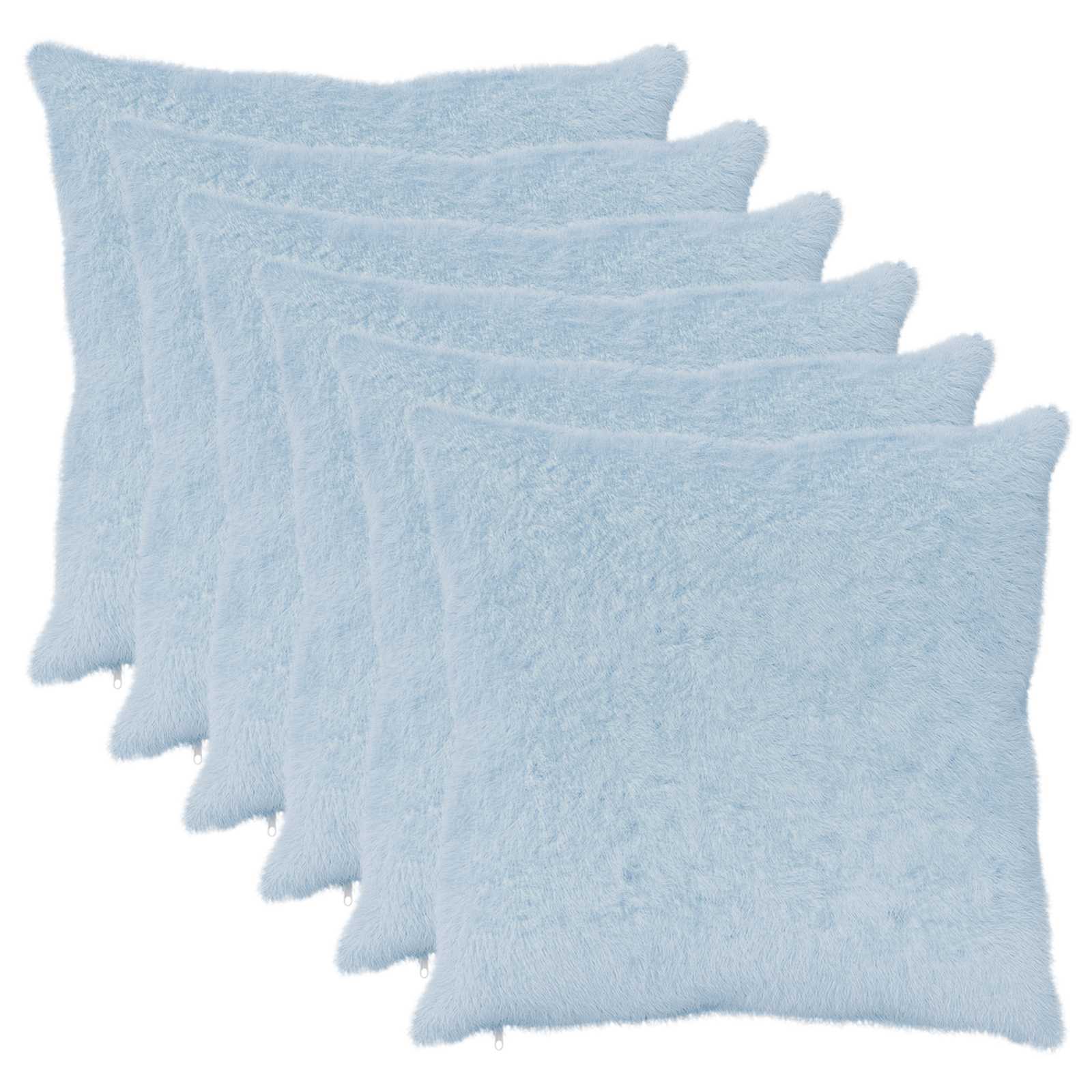 vidaXL Cushion Cover 6 pcs HEERLEN Light Blue 60 x 60 cm 2