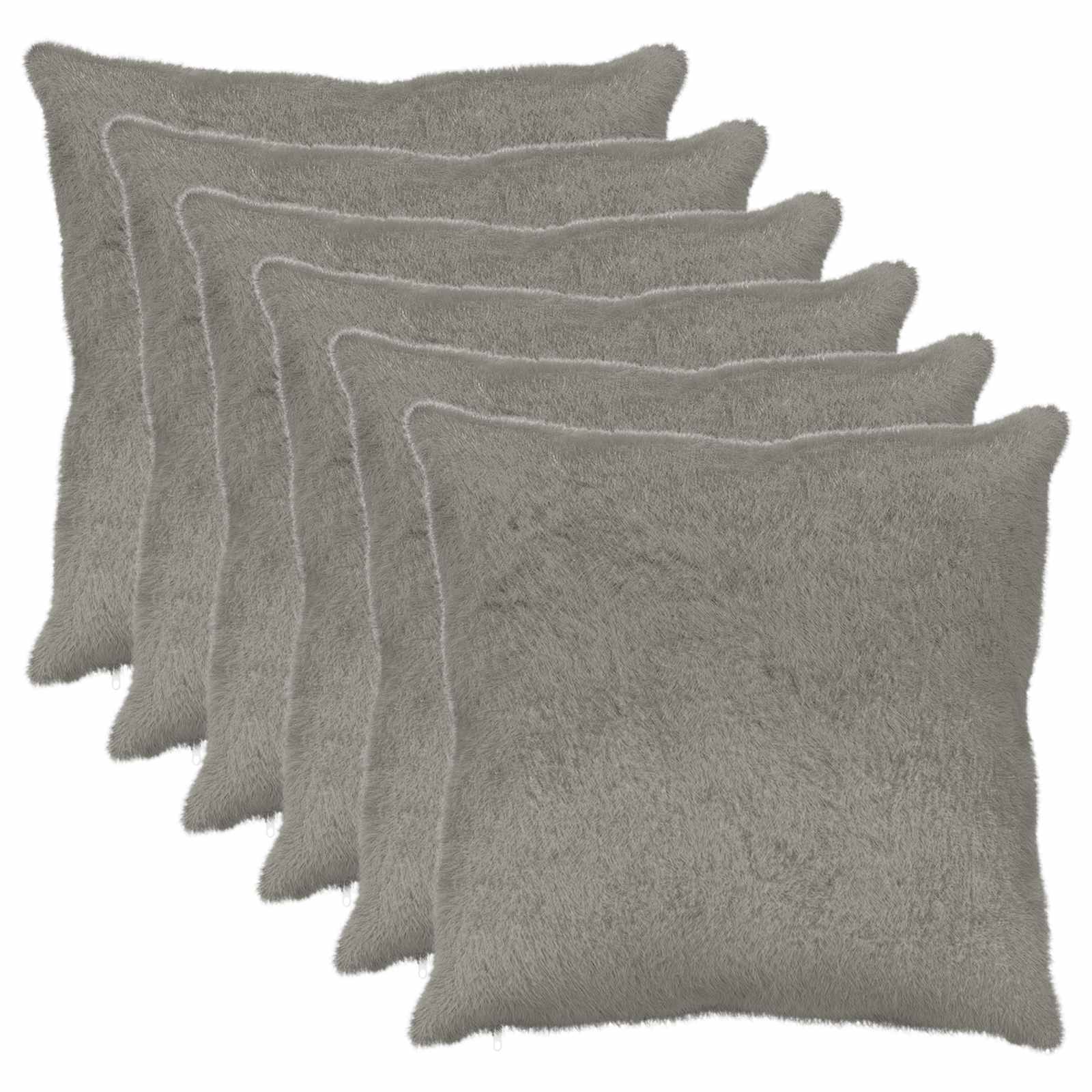 vidaXL Cushion Cover 6 pcs HEERLEN Light Grey 60 x 60 cm 2
