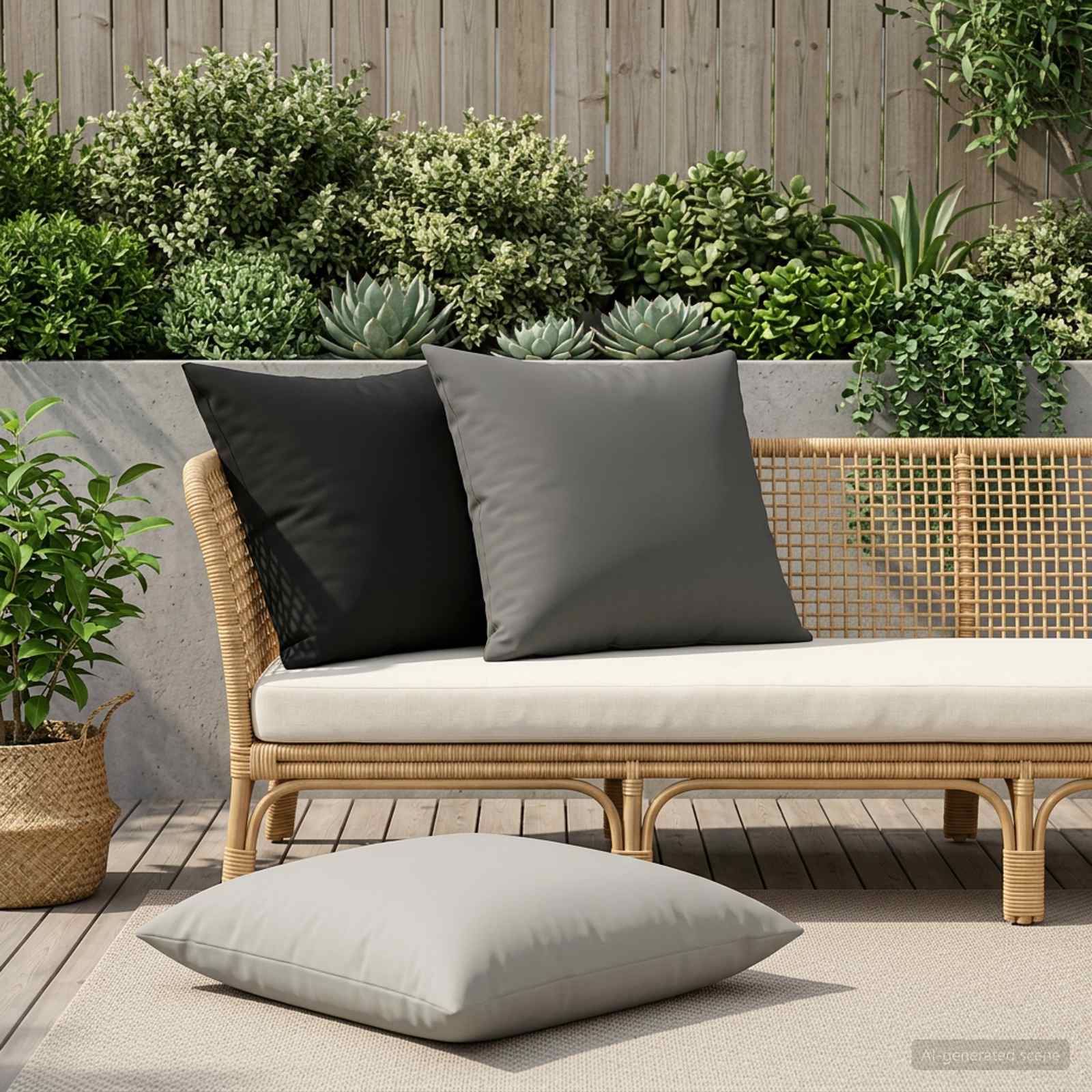 vidaXL Cushion Cover 6 pcs HEERLEN Anthracite 80 x 80 cm Polyester 1