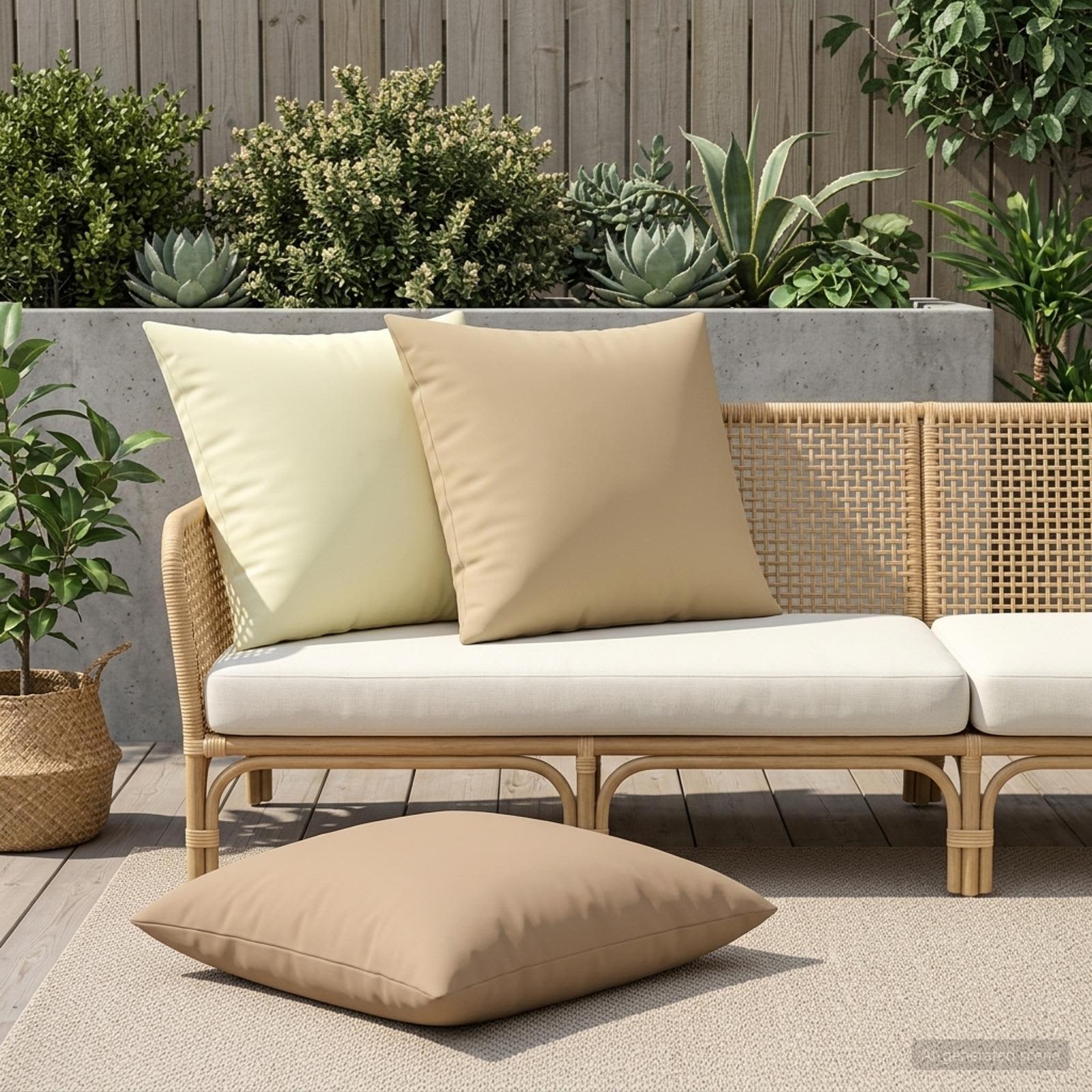 vidaXL Cushion Cover 6 pcs HEERLEN Taupe 80 x 80 cm Polyester 3