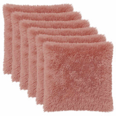 vidaXL Cushion Cover 6 pcs HEERLEN Pink 65 x 65 cm PV Fleece 2