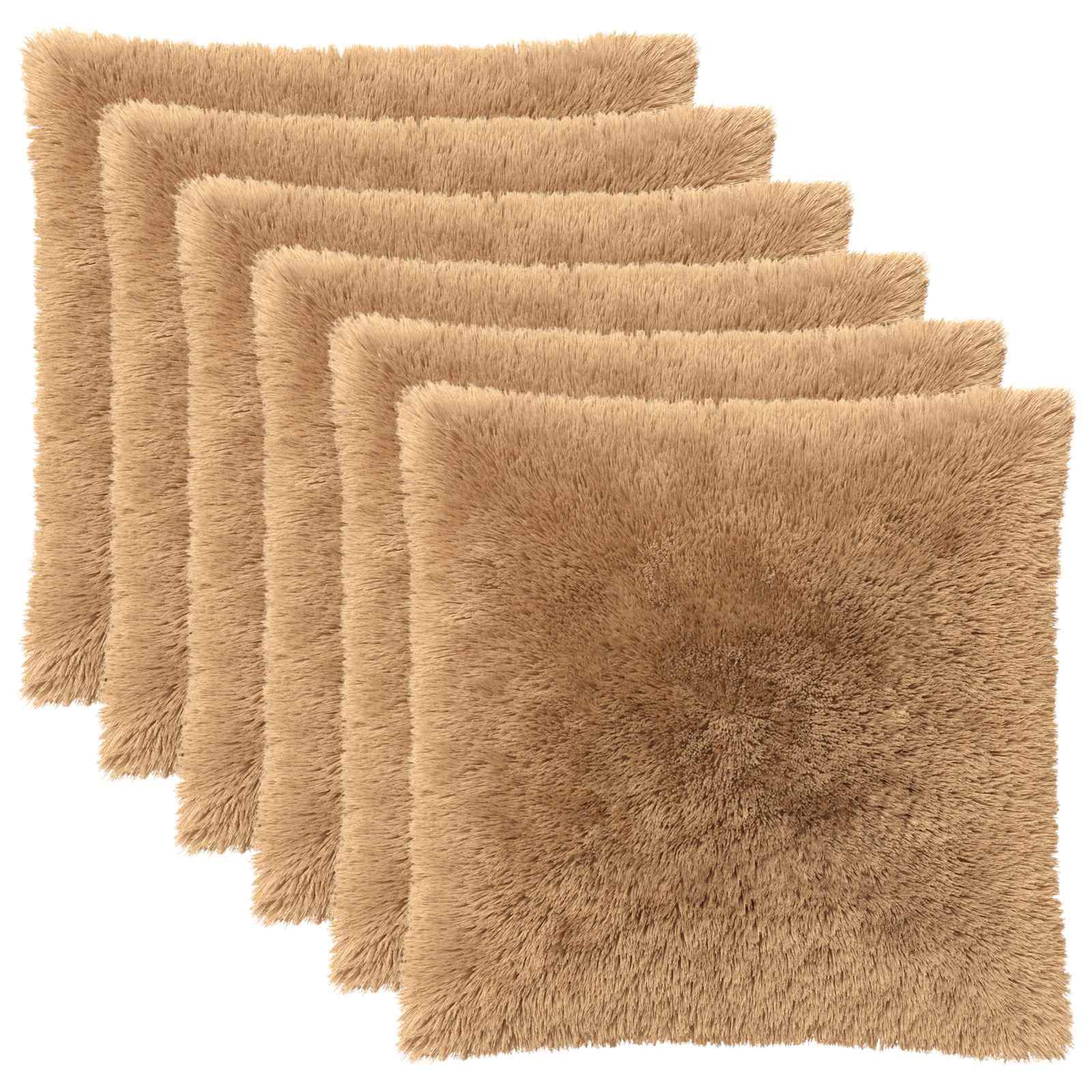 vidaXL Cushion Cover 6 pcs HEERLEN Taupe 65 x 65 cm PV Fleece 2
