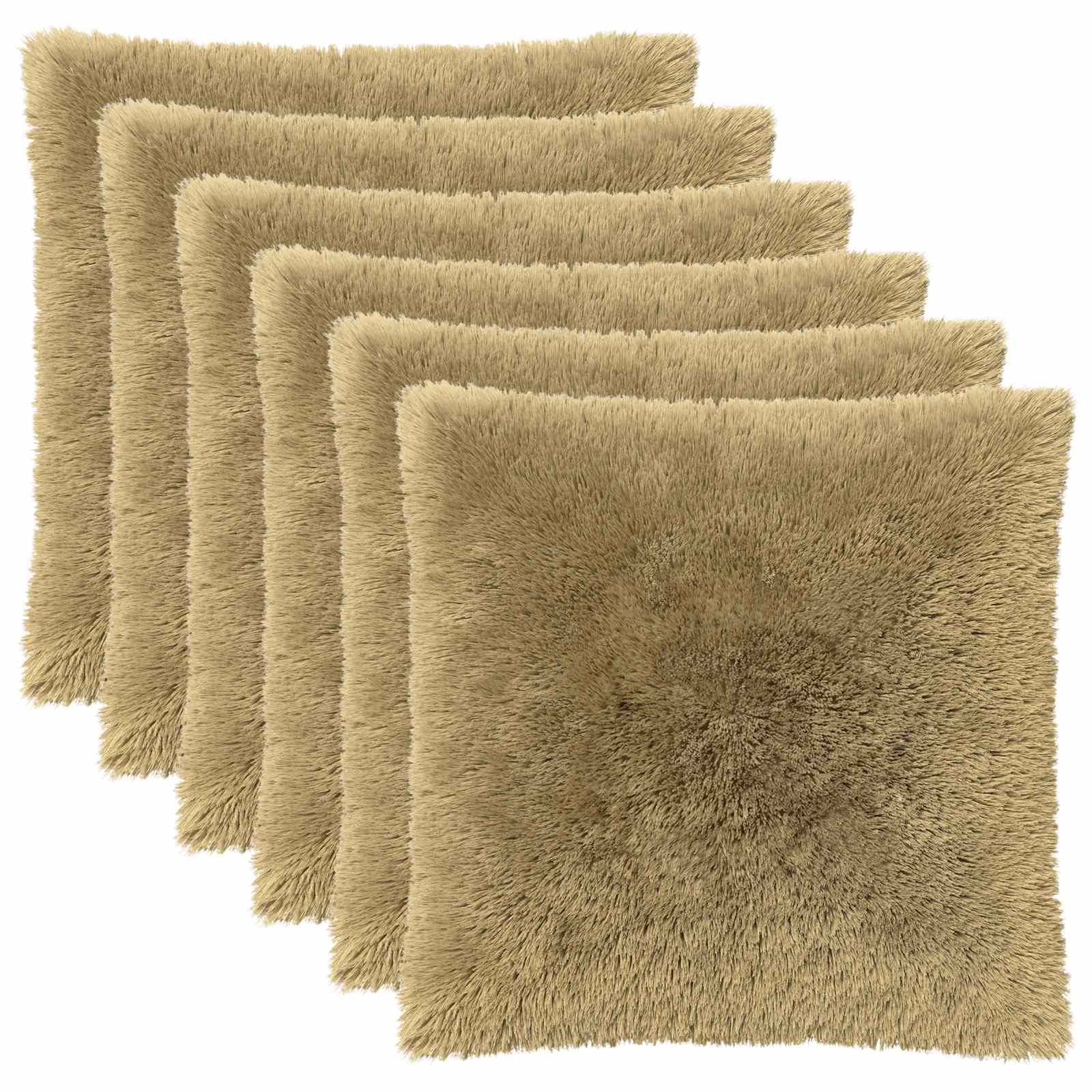 vidaXL Cushion Cover 6 pcs HEERLEN Light Green 65 x 65 cm PV Fleece 2