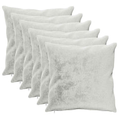 vidaXL Cushion Cover 6 pcs HEERLEN Light Grey 70 x 70 cm Flannel 2