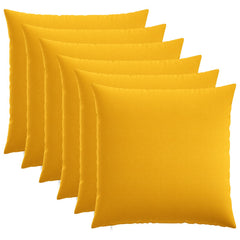 Cushion Cover HEERLEN Fabric 6 pcs Light Yellow 80 x 80 cm