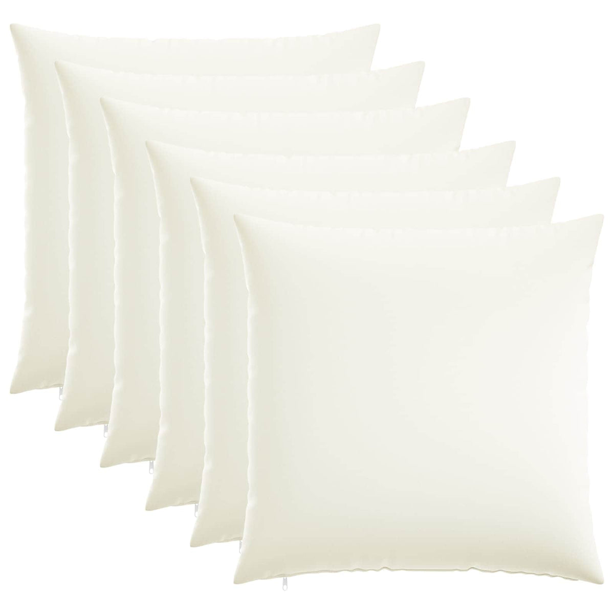 vidaXL Cushion Cover 6 pcs HEERLEN White 80 x 80 cm Fabric 2