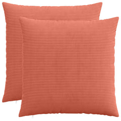 vidaXL Cushion Cover 2 pcs HEERLEN Red Orange 80 x 80 cm Corduroy 1