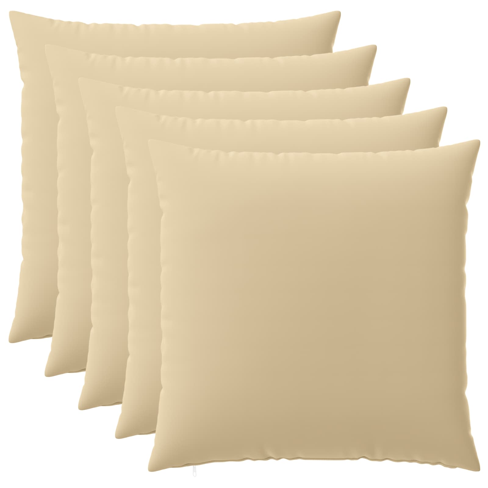 vidaXL Cushion Cover 6 pcs HEERLEN Beige 80 x 80 cm Polyester 2