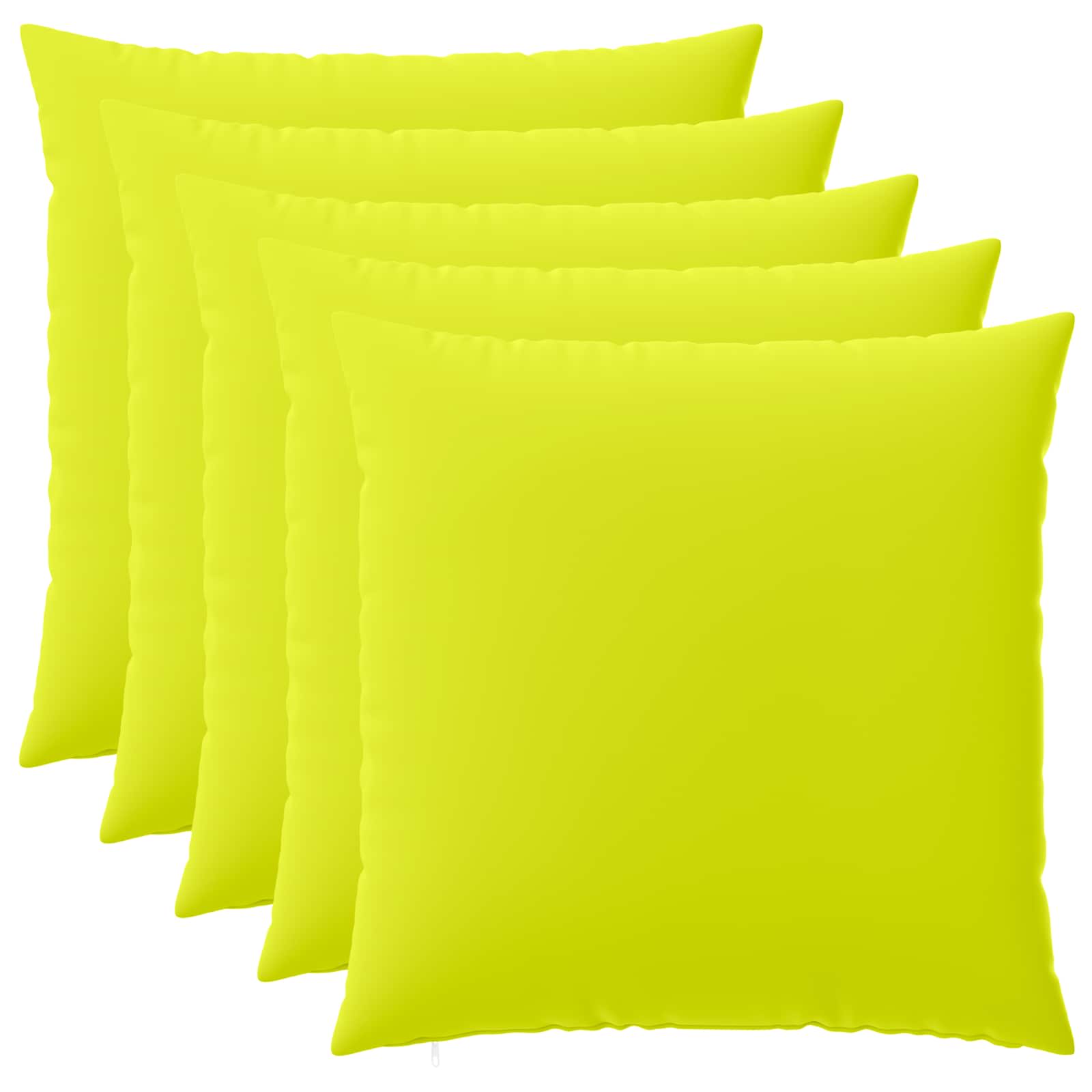 vidaXL Cushion Cover 6 pcs HEERLEN Bright Green 80 x 80 cm Polyester 2