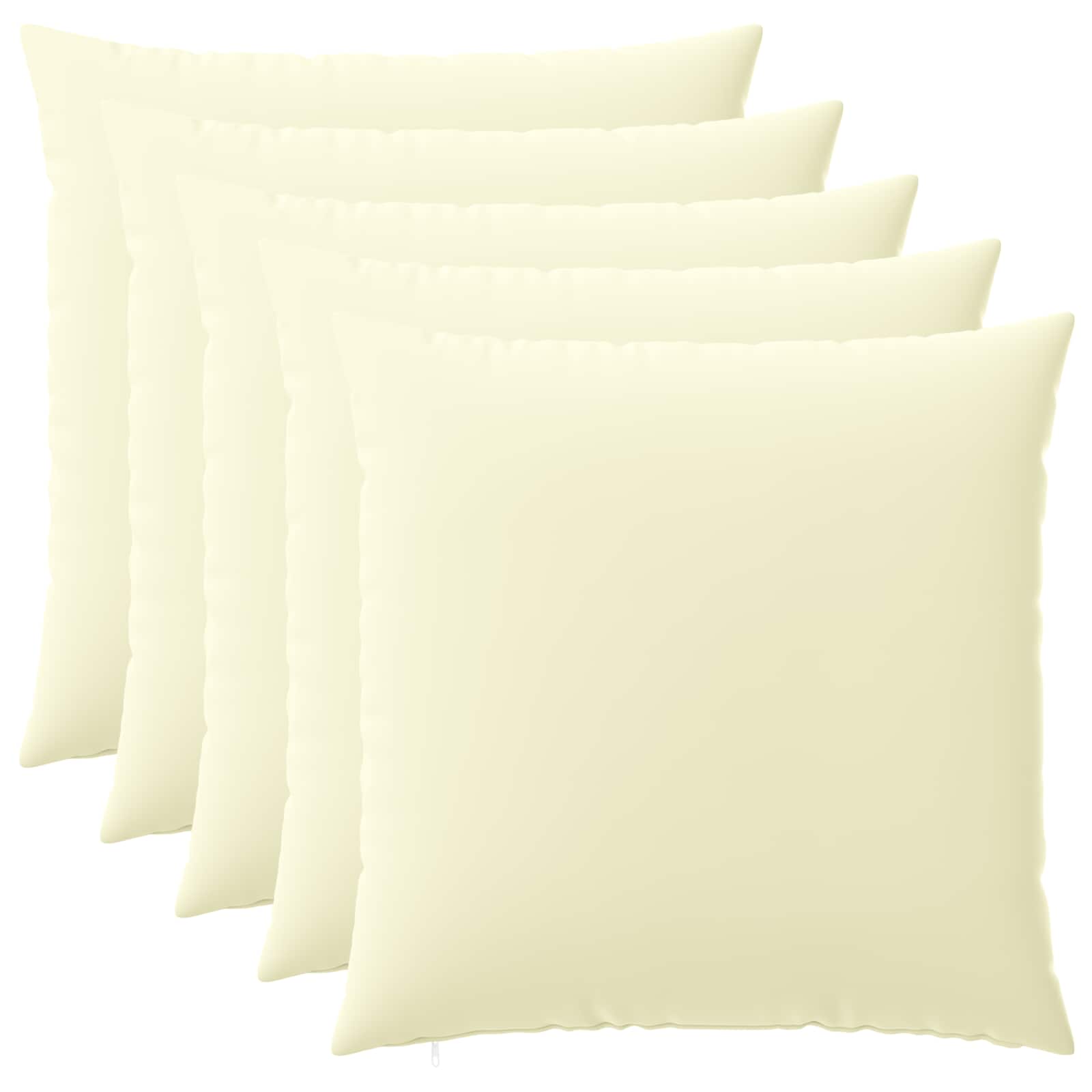 vidaXL Cushion Cover 6 pcs HEERLEN Cream 80 x 80 cm Polyester 2