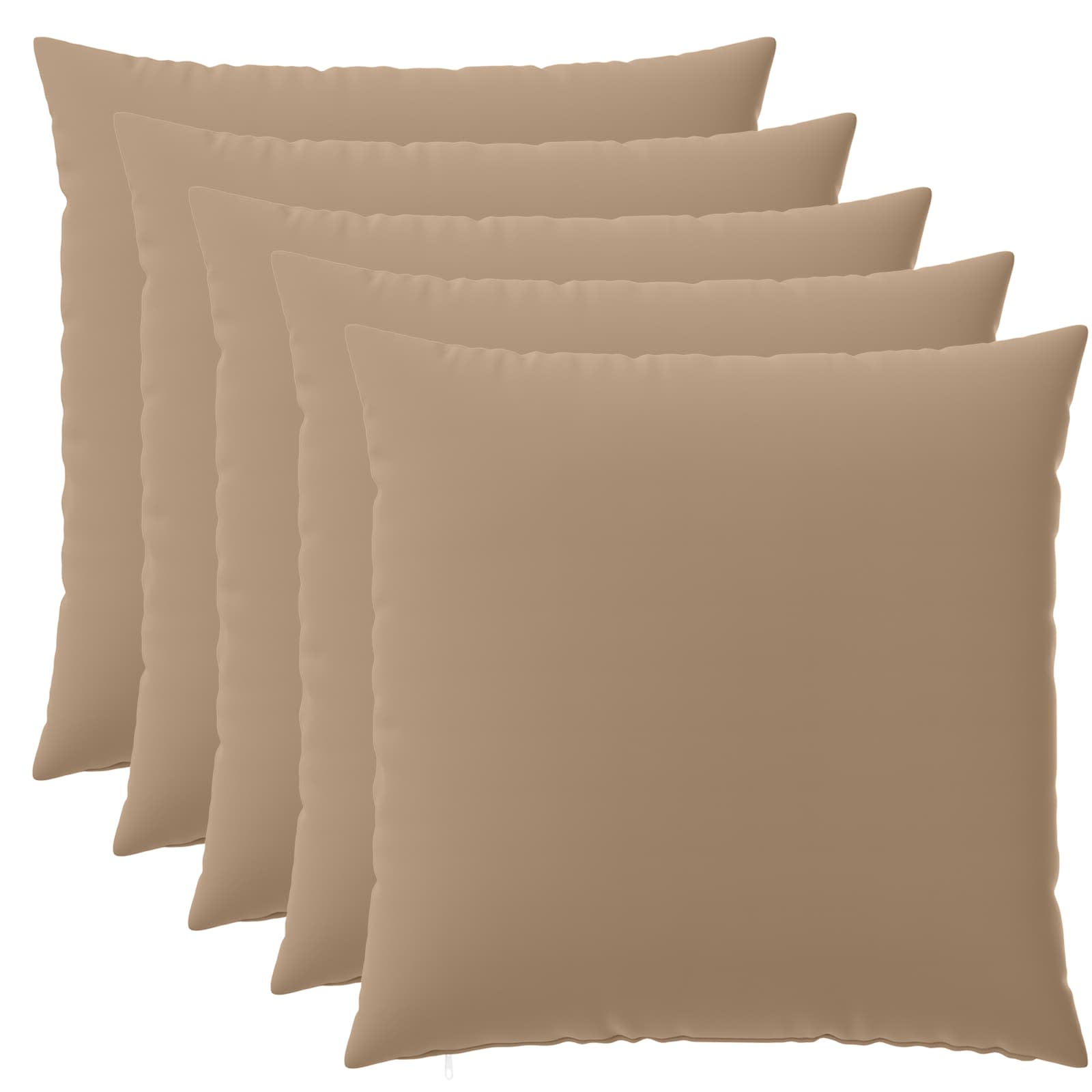 vidaXL Cushion Cover 6 pcs HEERLEN Taupe 80 x 80 cm Polyester 2