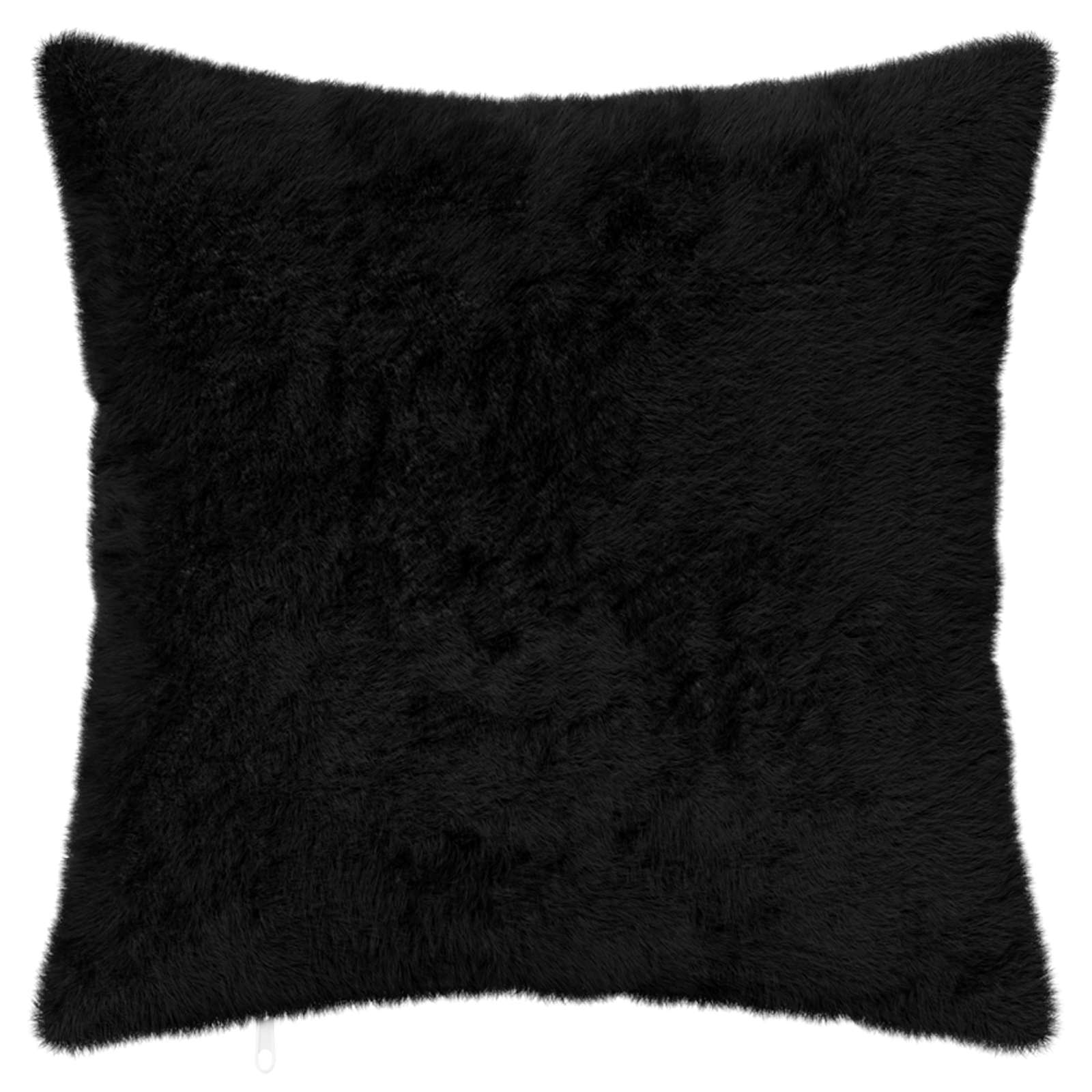 vidaXL Cushion Cover 6 pcs HEERLEN Black 80 x 80 cm Faux Rabbit Fur 3
