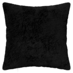 vidaXL Cushion Cover 6 pcs HEERLEN Black 80 x 80 cm Faux Rabbit Fur 3