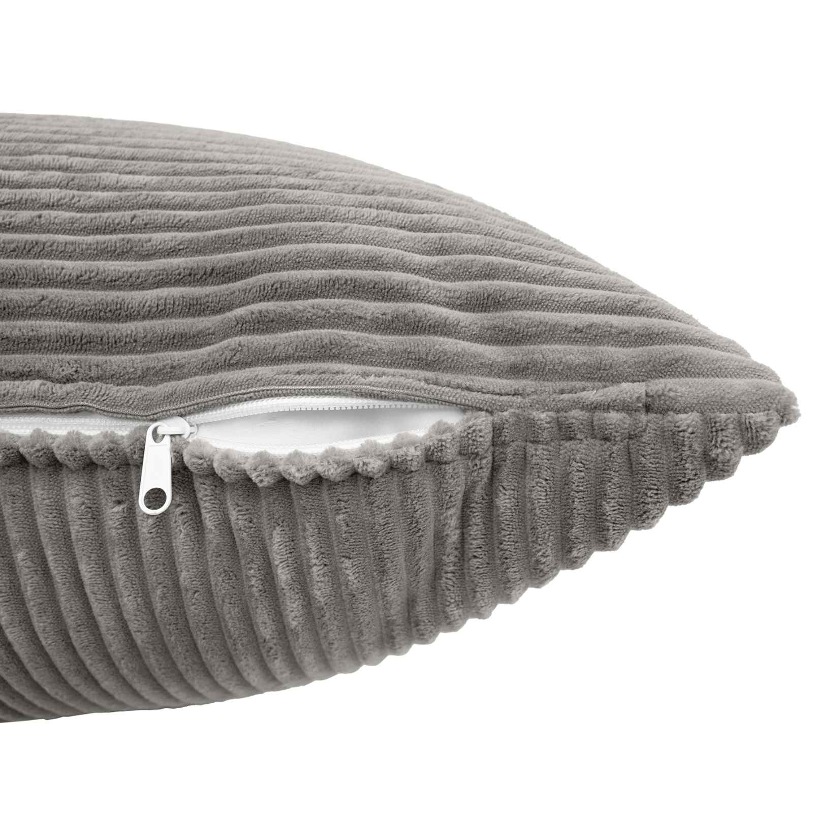 vidaXL Cushion Cover 6 pcs ALMELO Light Grey 50 x 50 cm Corduroy 5