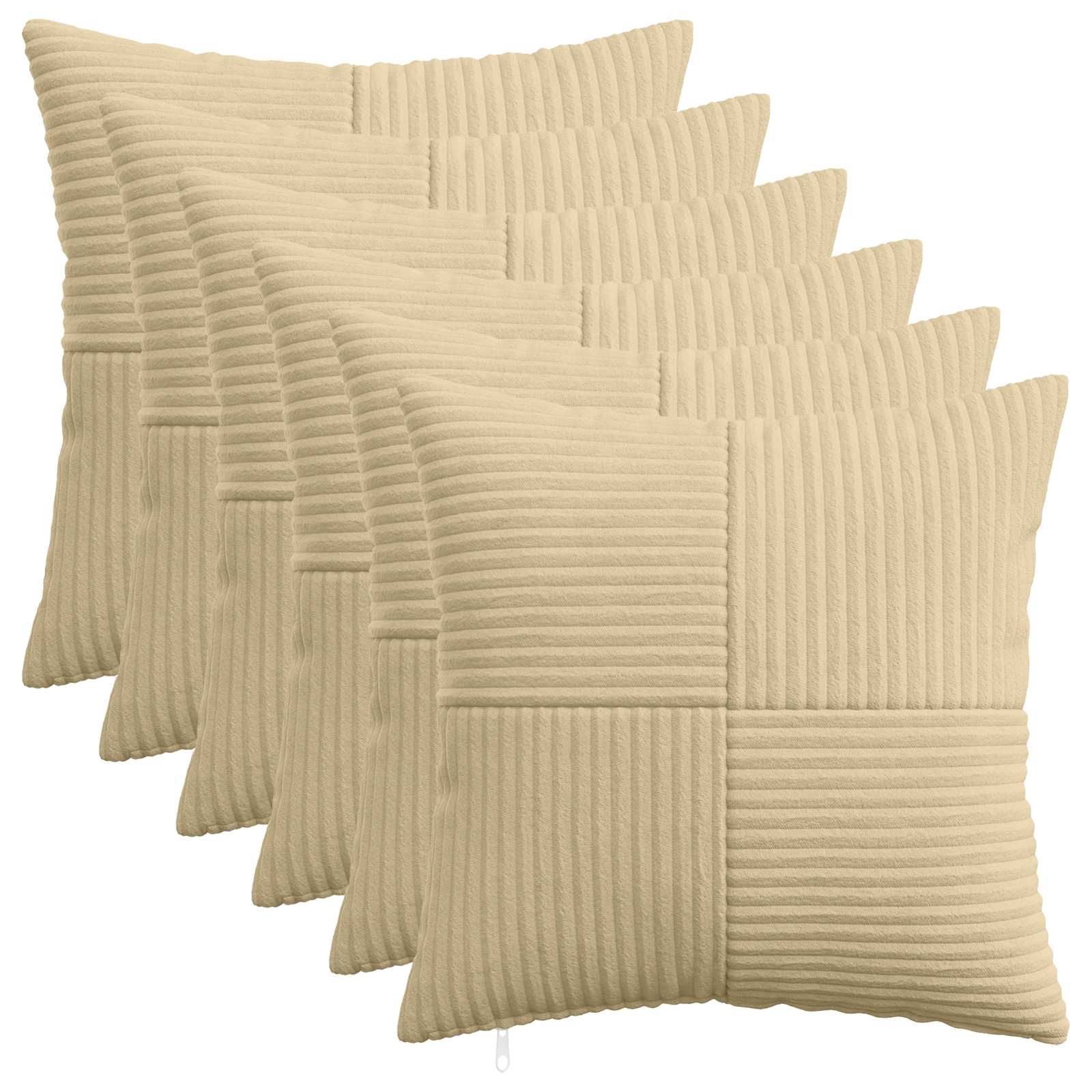 vidaXL Cushion Cover 6 pcs ALMELO Grey Green 50 x 50 cm Corduroy 1