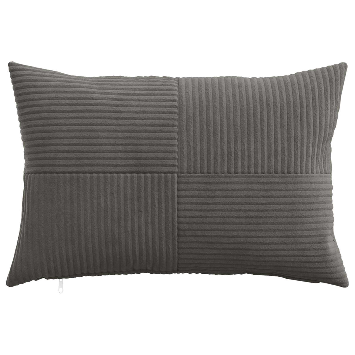 Cushion Cover ALMELO 50 x 75 cm Corduroy 6 pcs Dark grey