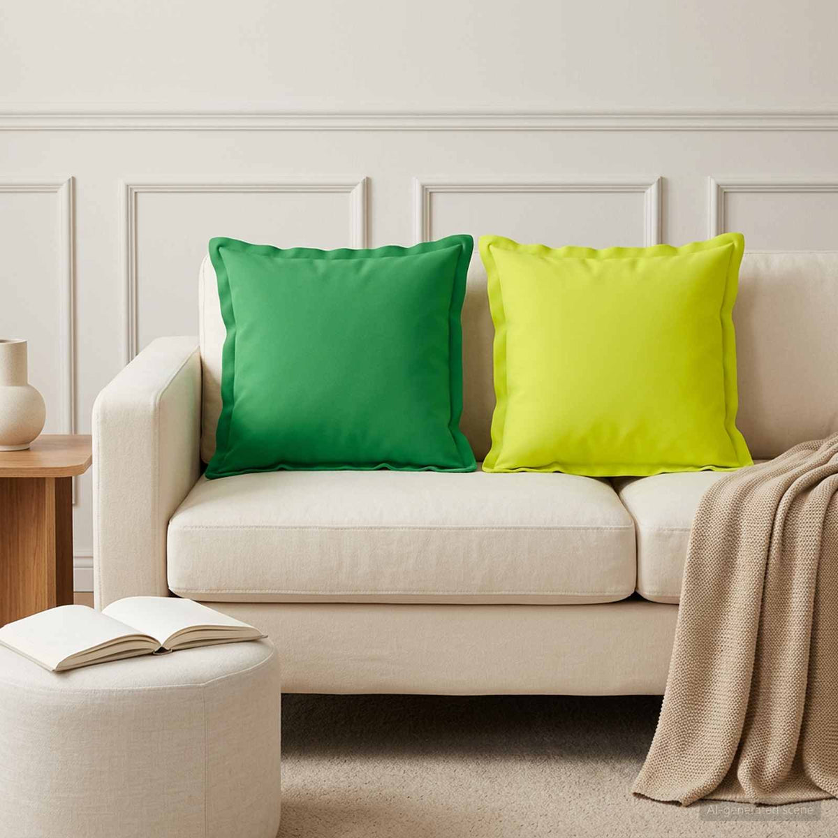 Throw Pillow HOUTEN 40 x 40 cm Polyester 12 pcs Bright green