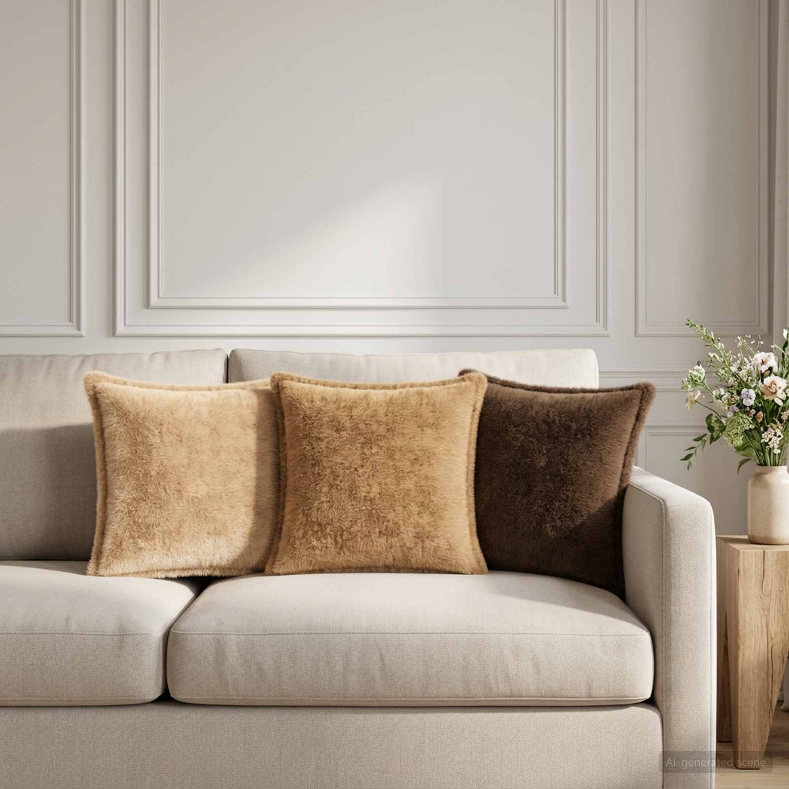 vidaXL Cushion Cover 12 pcs HOUTEN Light Brown 40 x 40 cm 1