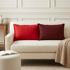 vidaXL Cushion with Pillow HOUTEN 6 pcs Wine Red Faux Linen 1