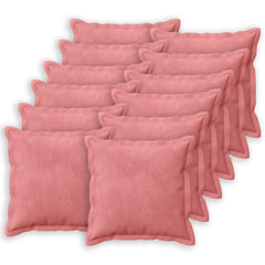 vidaXL Cushion Cover 12 pcs HOUTEN Pink 40 x 40 cm Velvet 2