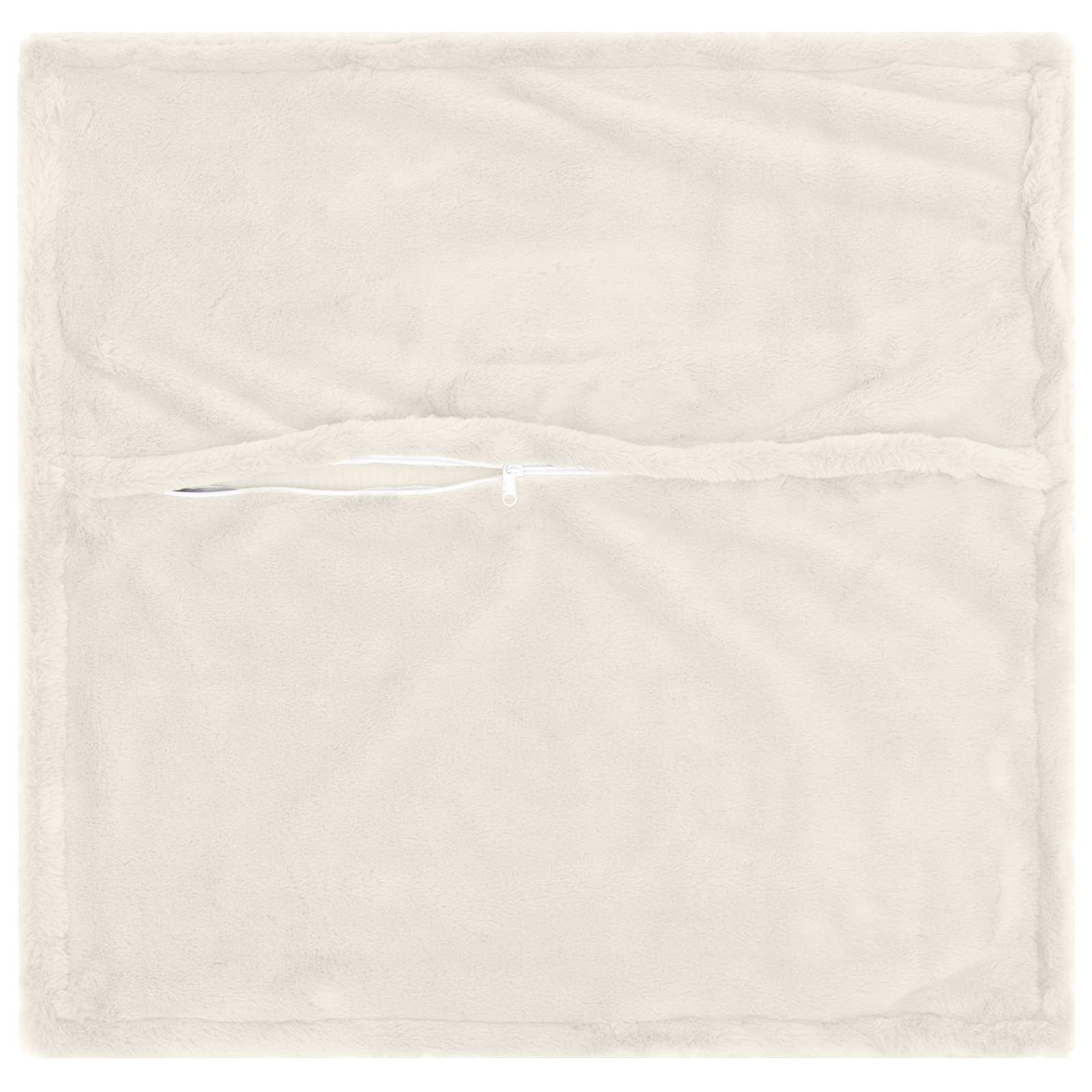 vidaXL Cushion Cover 12 pcs HOUTEN White 40 x 40 cm Faux Rabbit Fur 4