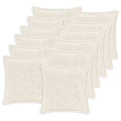 vidaXL Cushion Cover 12 pcs HOUTEN White 40 x 40 cm Faux Rabbit Fur 2