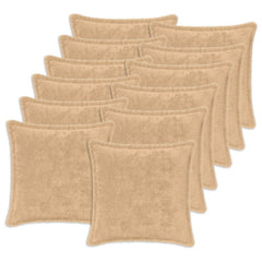 vidaXL Cushion Cover 12 pcs HOUTEN Cream 40 x 40 cm Faux Rabbit Fur 2