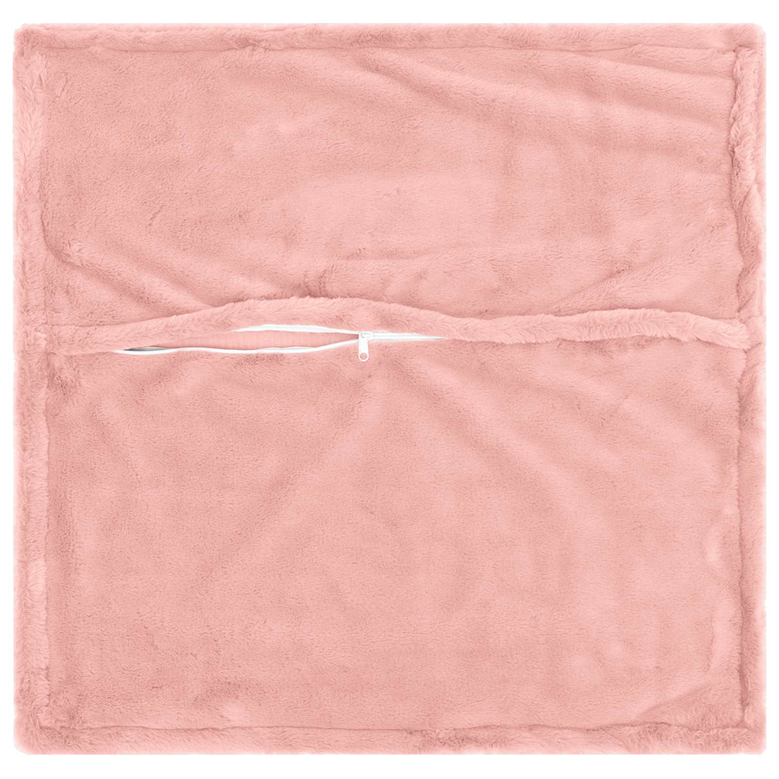 vidaXL Cushion Cover 12 pcs HOUTEN Pink 40 x 40 cm Faux Rabbit Fur 4