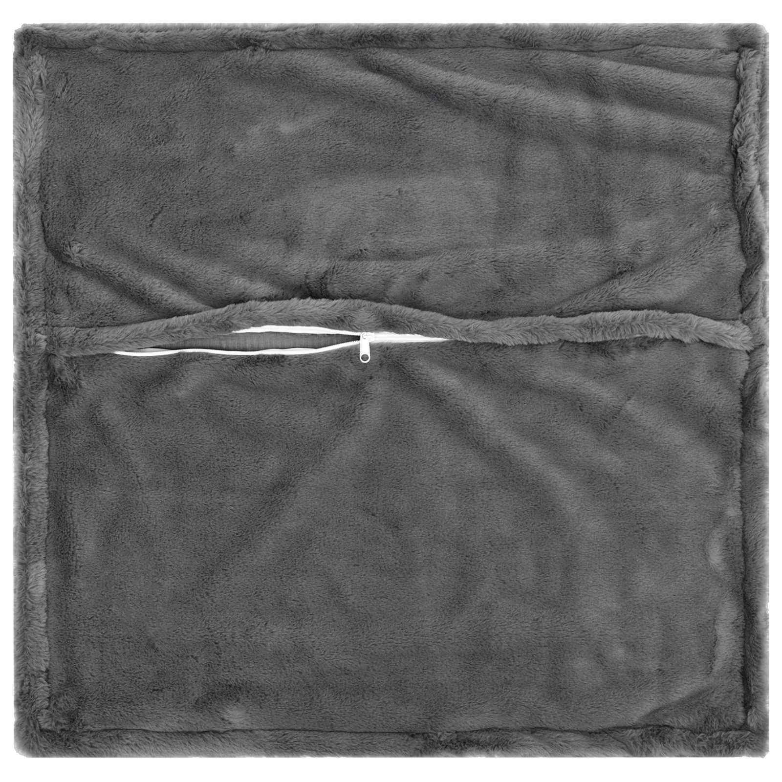 vidaXL Cushion Cover 12 pcs HOUTEN Dark Grey 40 x 40 cm 4