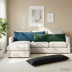 vidaXL Cushion with Pillow HOUTEN 2 pcs Dark Green Velvet 1