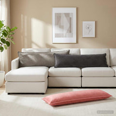 vidaXL Cushion with Pillow HOUTEN Dark Grey 40 x 145 cm Velvet 1