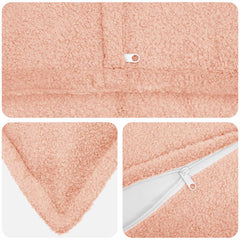 vidaXL Cushion Cover 2 pcs HOUTEN Pink 40 x 145 cm Bouclé 4