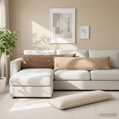 vidaXL Cushion Cover 2 pcs HOUTEN Brown 40 x 145 cm Chenille Fabric 1
