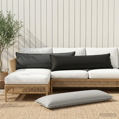 vidaXL Cushion with Pillow HOUTEN Black 40 x 145 cm Polyester 3