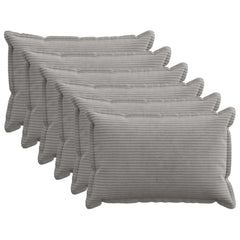 vidaXL Cushion Cover 6 pcs HOUTEN Light Grey 40 x 60 cm Corduroy 1