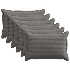 vidaXL Cushion Cover 6 pcs HOUTEN Dark Grey 40 x 60 cm Corduroy 1