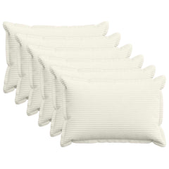 vidaXL Cushion Cover 6 pcs HOUTEN Cream 40 x 60 cm Corduroy 1