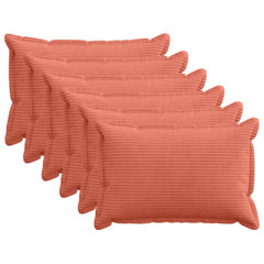 vidaXL Cushion Cover 6 pcs HOUTEN Red Orange 40 x 60 cm Corduroy 1